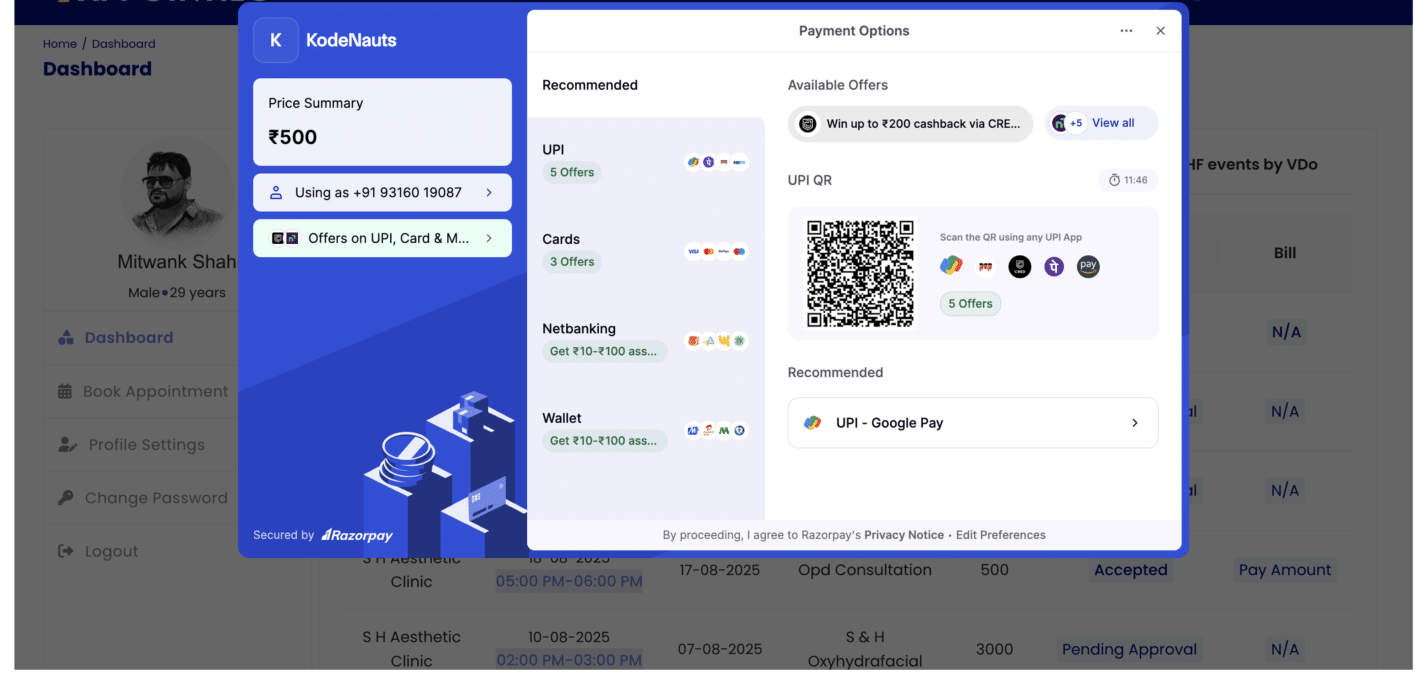 Payment Integration - Screen 1