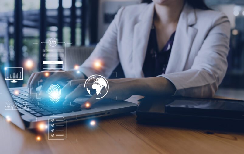 Businessman and team analyzing financial statement Finance task. with smart phone and laptop and tablet. Wealth management concept